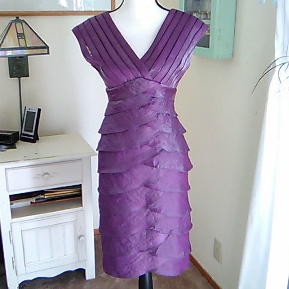 Adrianna Papell Purple Evening Dress